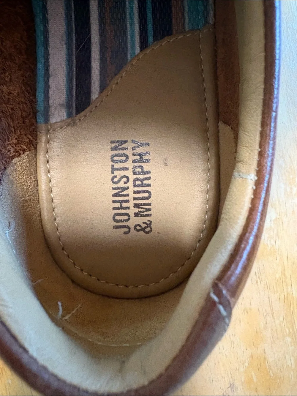 Johnston & Murphy Boy’s Brown Slip-On Leather Loafers